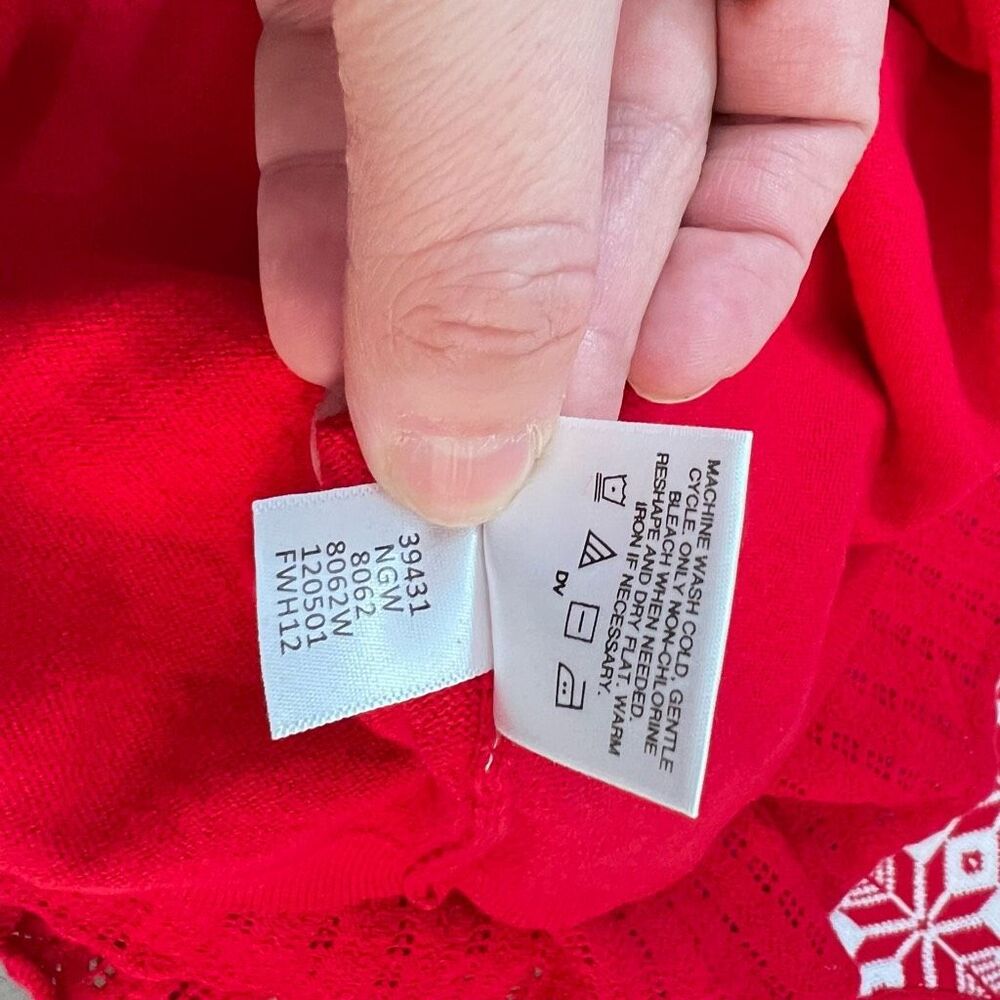 Hanna Anderson NWT knitting in Swedish red tiered holiday dress size 150 or girl - Picture 9 of 10